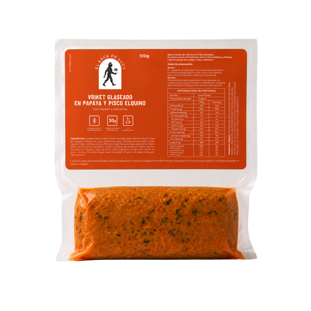 Vrisket Plant-Based Glaseado en Salsa de Papaya al Merkén – 520g